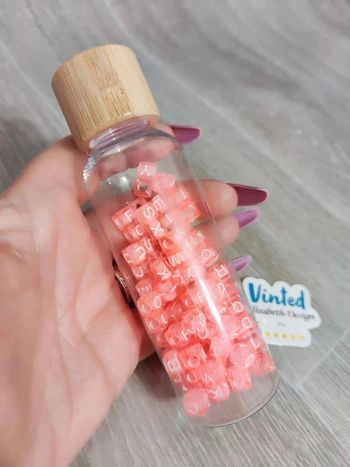 Bouteille sensorielle retour au calme lettres de couleur rose