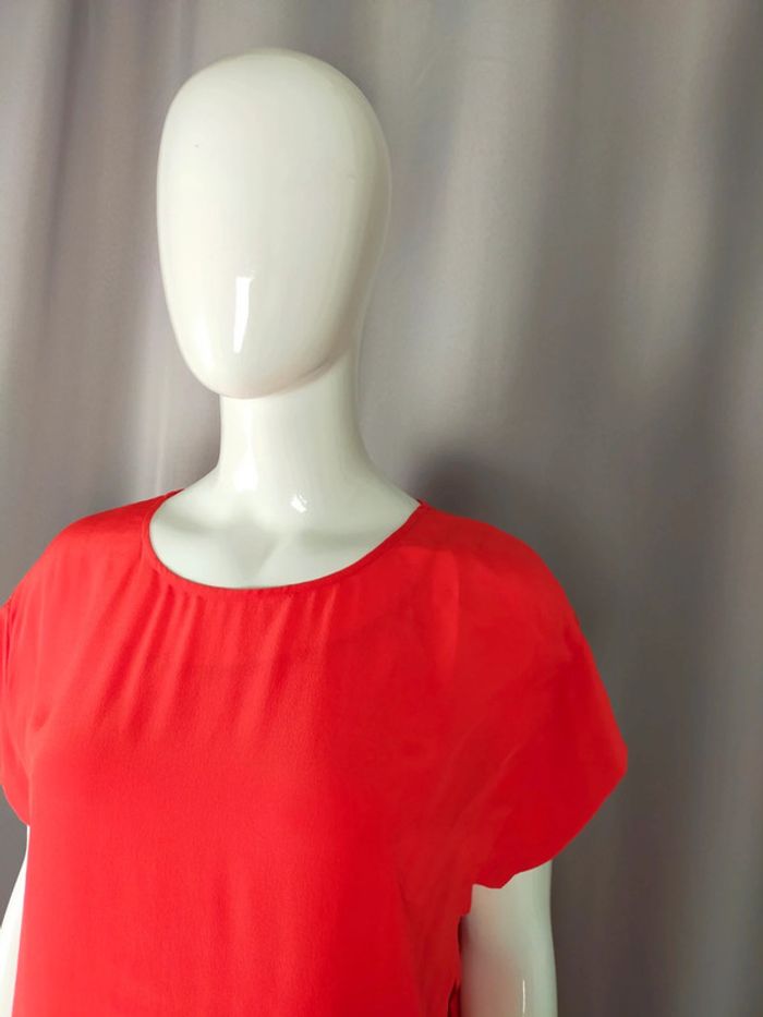 Robe rouge 100 % soie – Bel Air – Taille 2 - photo numéro 14