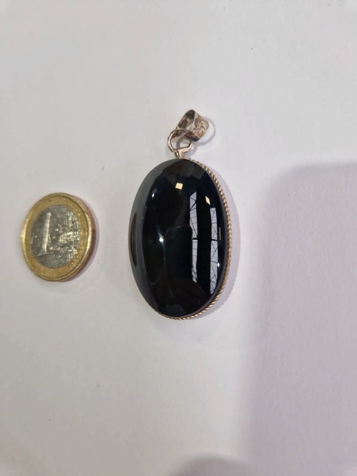 Pendentif obsidienne œil celeste Mexique - photo numéro 2