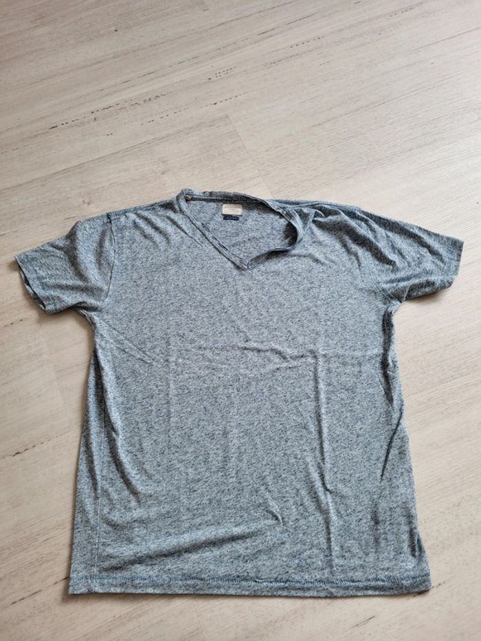 T-shirt bleu chiné - Taille M