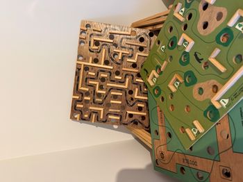 Labyrinthe à billes en bois vintage 1989 - PAViLiON CARDiNAL