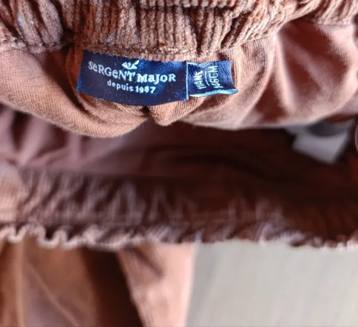Pantalon Sergent Major 11 ans cannelle en velours - photo numéro 7