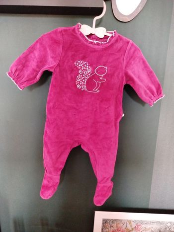 Pyjama velours Obaïbi - 3 mois