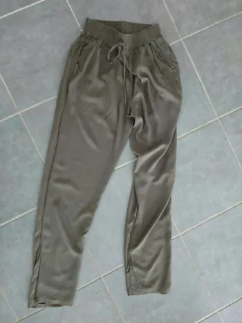 Pantalon fluide kaki