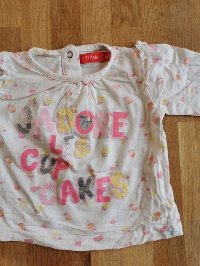 Lot 2 T shirts manches longues 6 mois - photo numéro 10