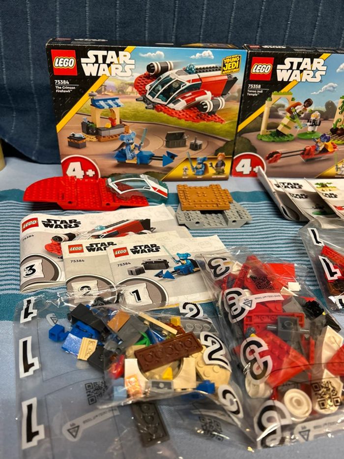 Lot Lego Star Wars Crimson Firehawk 75384 et Tenoo Jedi Temple 75358 Sans figurine - photo numéro 2