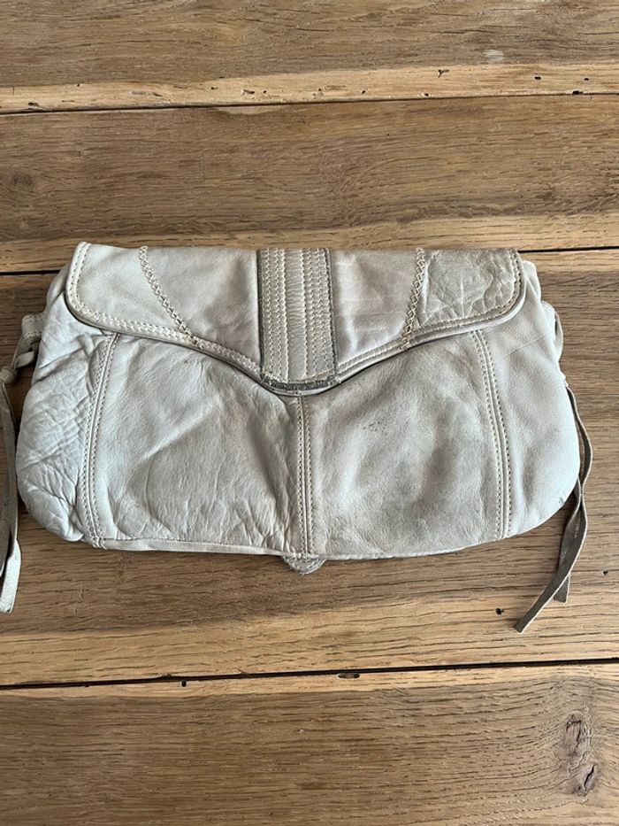 Pochette en cuir beige Zadig & Voltaire - photo numéro 7