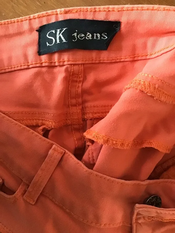 Pantalon toile orange - photo numéro 5