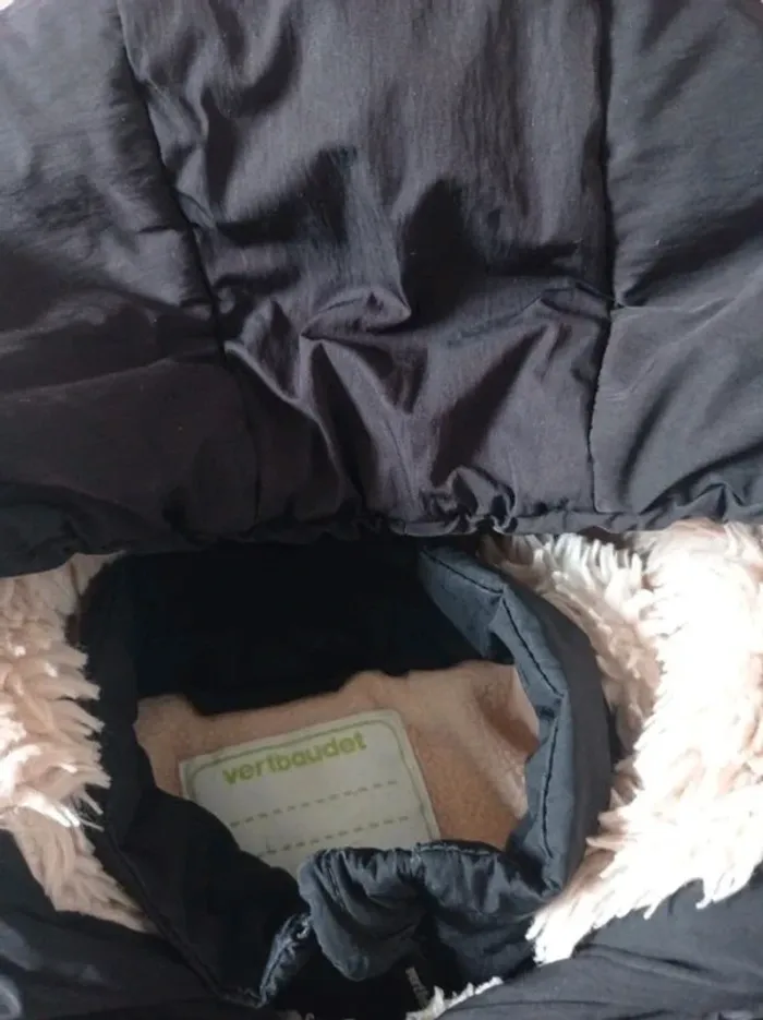 Manteau noir chaud fille Vertbaudet 6 ans - photo numéro 4