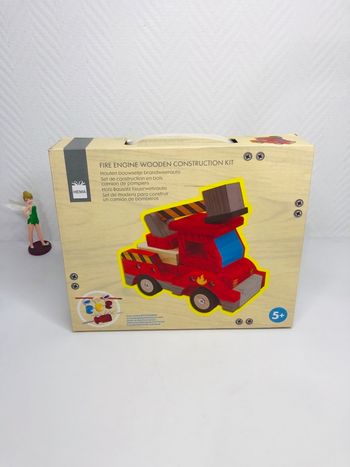 Set de construction en bois camion de pompiers