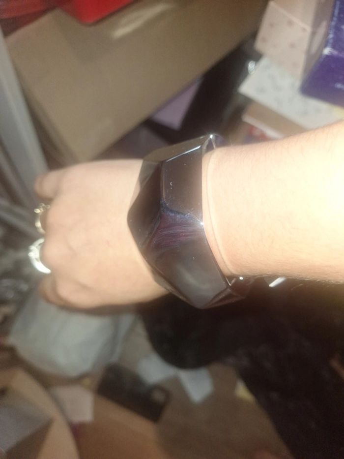 Super manchette bracelet couleur argent