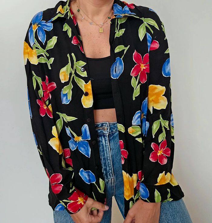 Chemisier fleuri vintage 90s - photo numéro 4