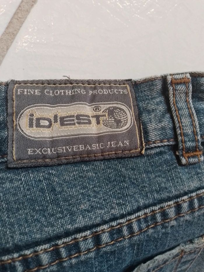 Short bleu en simili jean femme Id'est - photo numéro 13