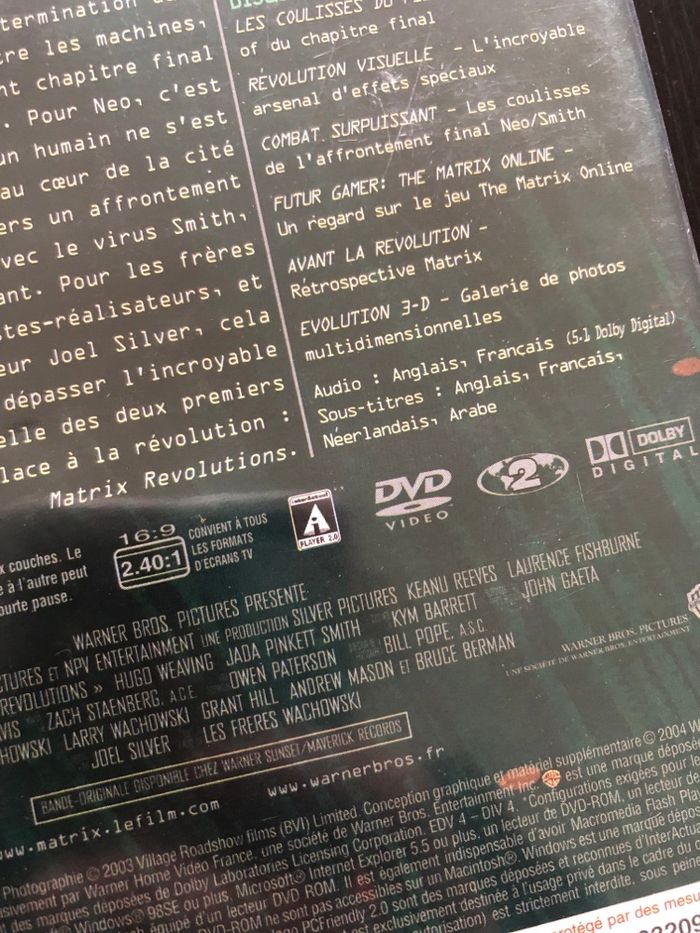 DVD 📀 Matrix revolutions - photo numéro 3