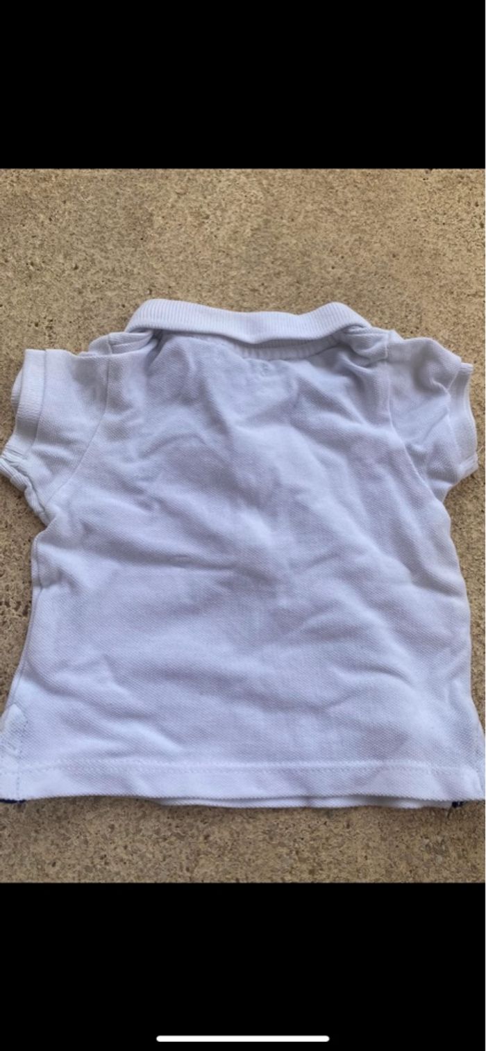 Polo kiabi bleu marine et blanc - photo numéro 3