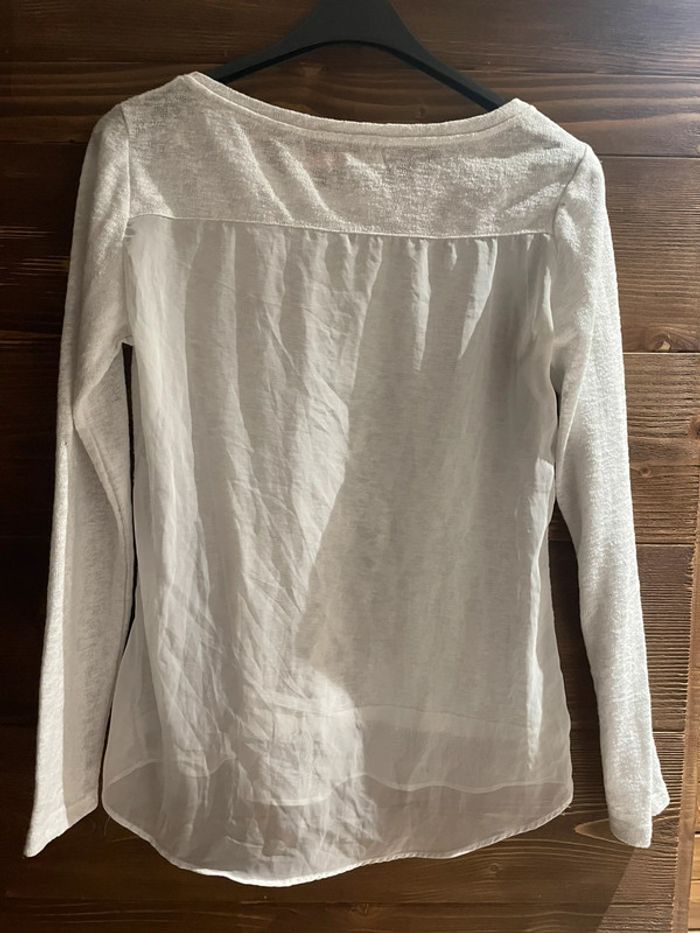 Pull léger blanc voile dans le dos - photo numéro 3