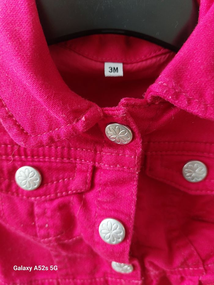 Veste jean fushia 3 mois - photo numéro 3