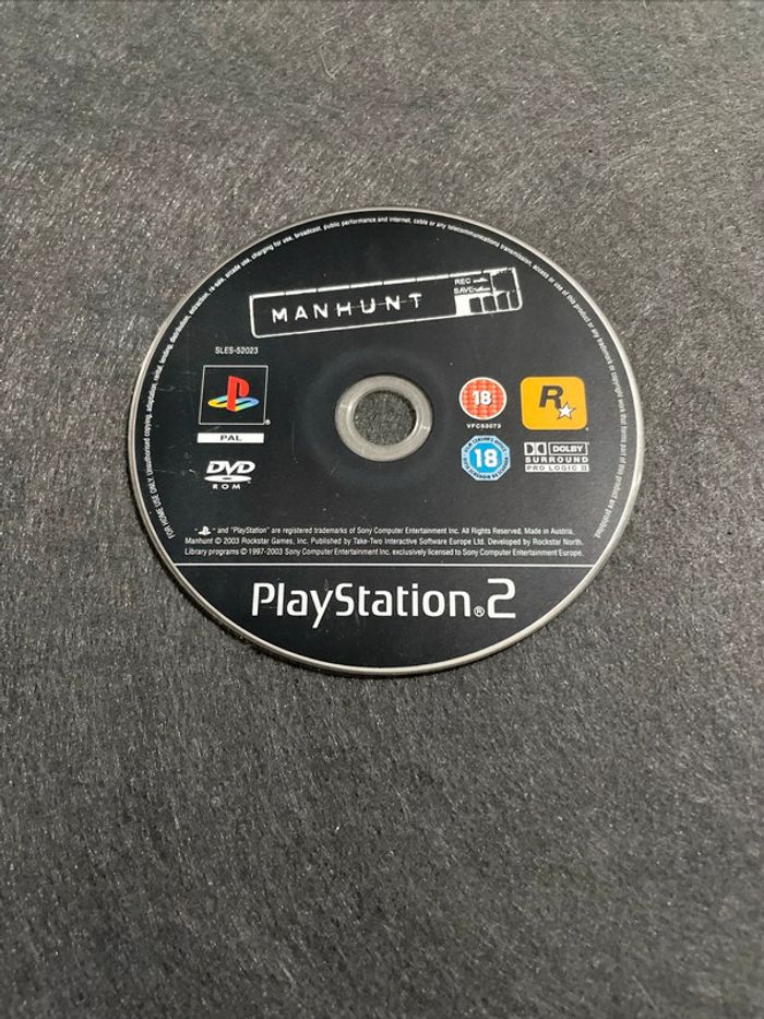 Manhunt Jeu Playstation 2 PS2 Cd Seul FR