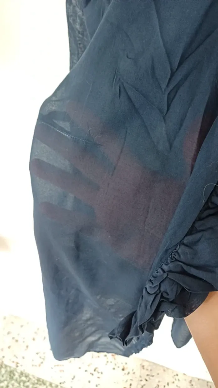 Blouse volante bleu marine - photo numéro 3