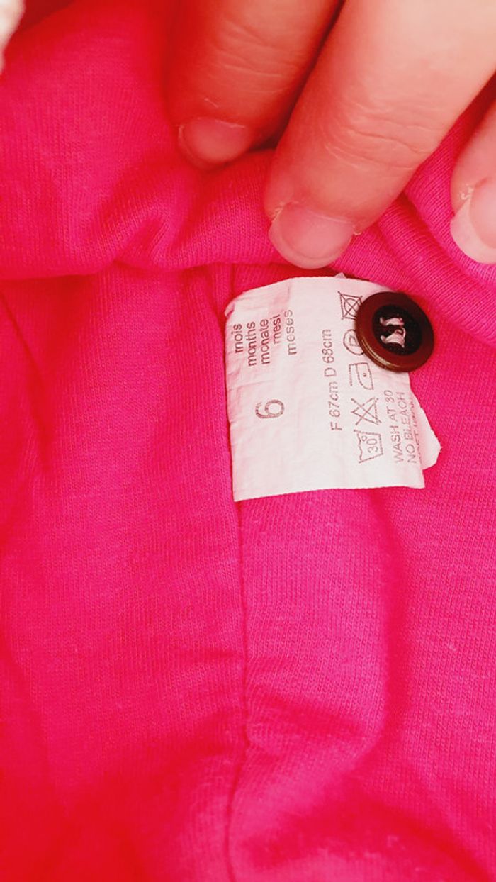Pantalon beige doublé, taille 6 mois - photo numéro 3