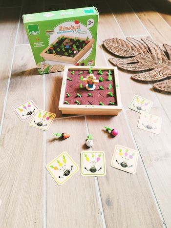 🌽Jeu de Mémorisation Memotager potager en bois marque Vilac