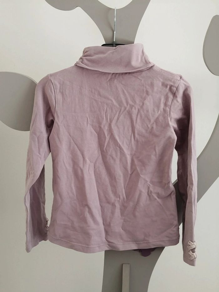 Pull à col roulé lila Vertbaudet taille 8 ans - photo numéro 2