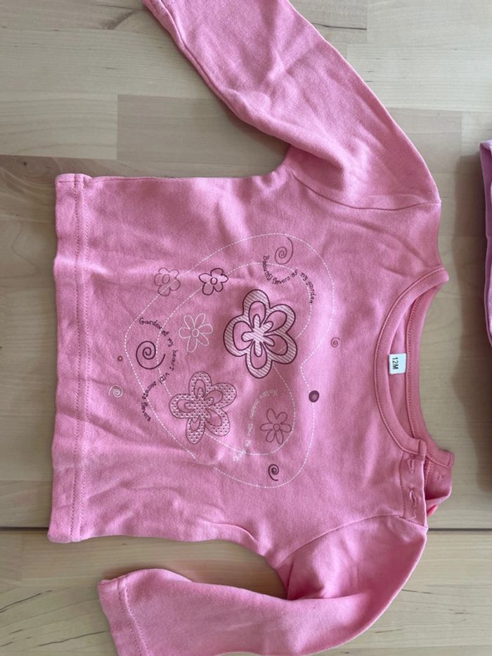 Lot de 12 tee shirts ML 12 mois fille - photo numéro 9