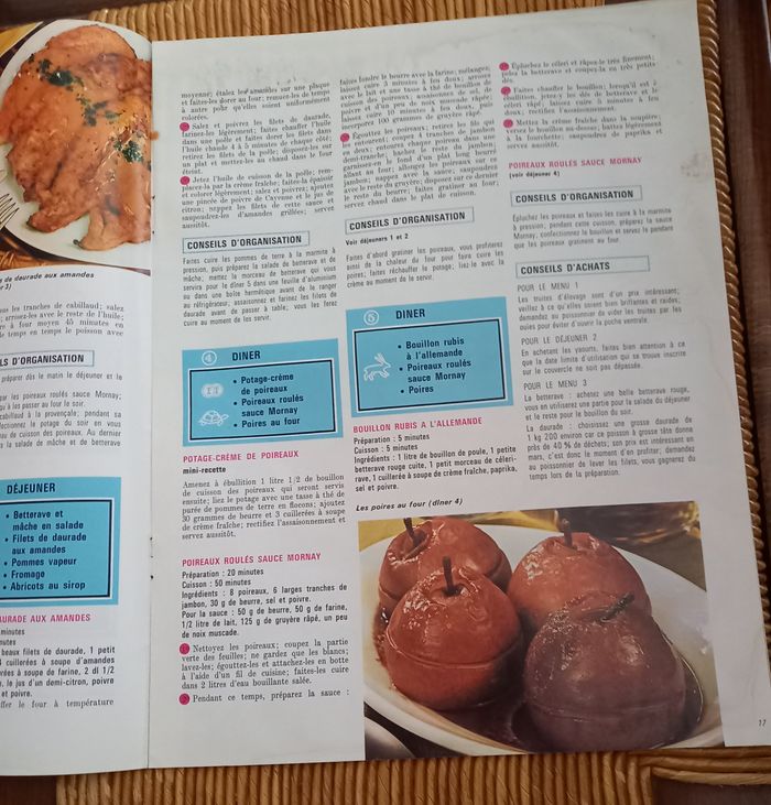 revue 1000 Menus n°6 de 1970 menu recette Poissons crustacés Paëlla épices - photo numéro 3