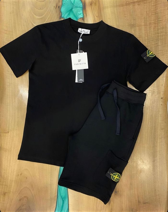 Ensemble short t-shirt Stone island noir XS