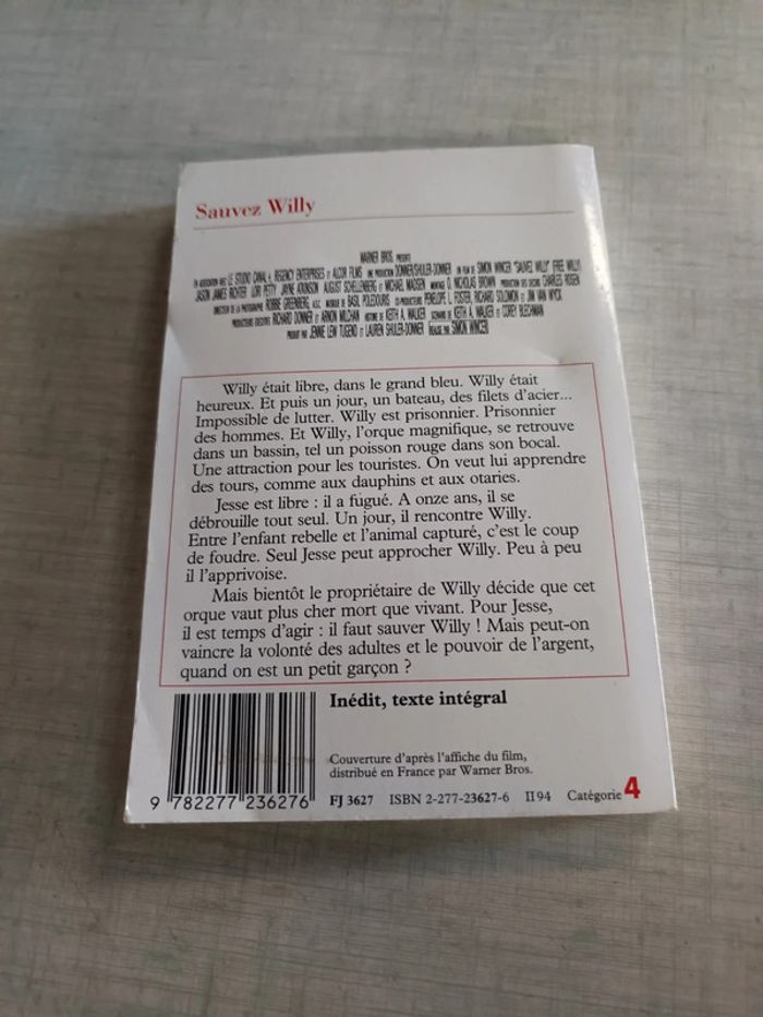 Livre sauvez Willy - photo numéro 2