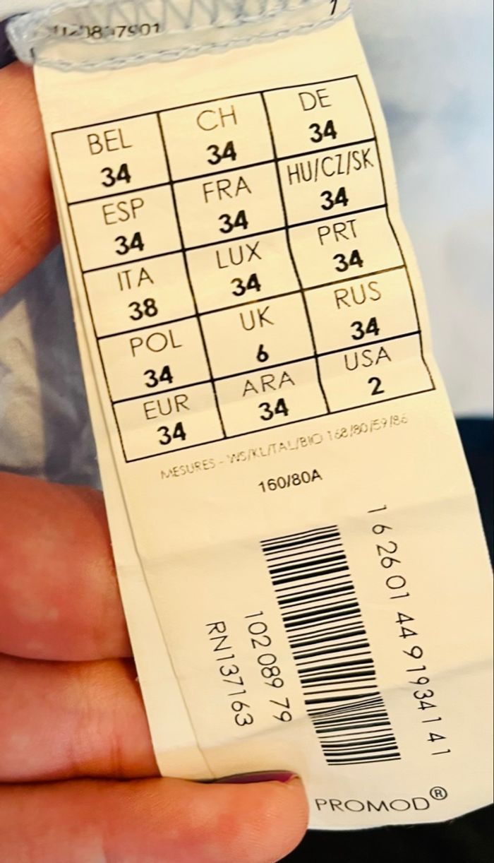 Top bleu clair Promod avec lien à nouer - Taille 34 - Très bon état - photo numéro 6