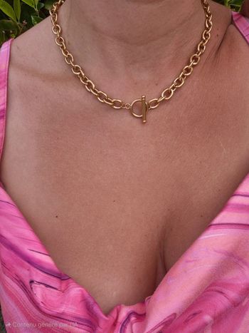 Magnifique collier femme en acier