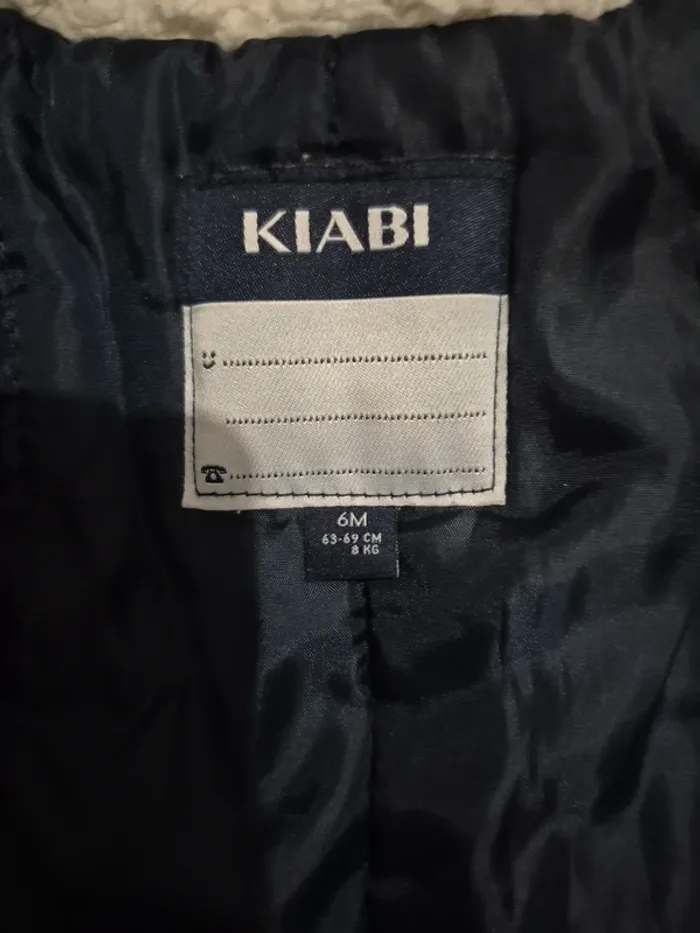 Veste bleu marine 6M fourrure intérieur - photo numéro 7