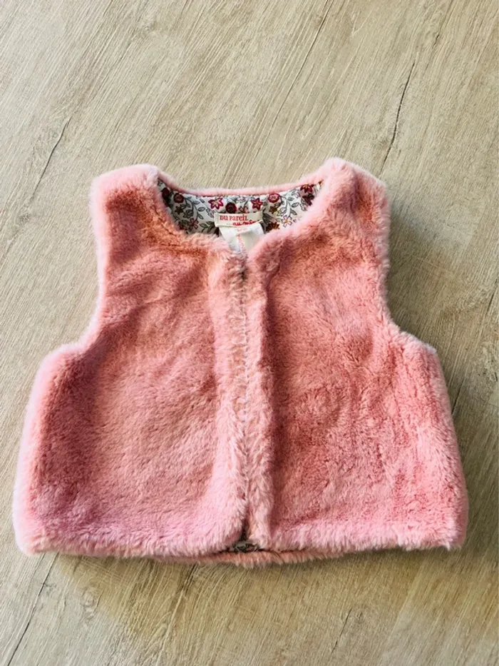 Gilet moumoute automne hiver bébé fille Du pareil au même