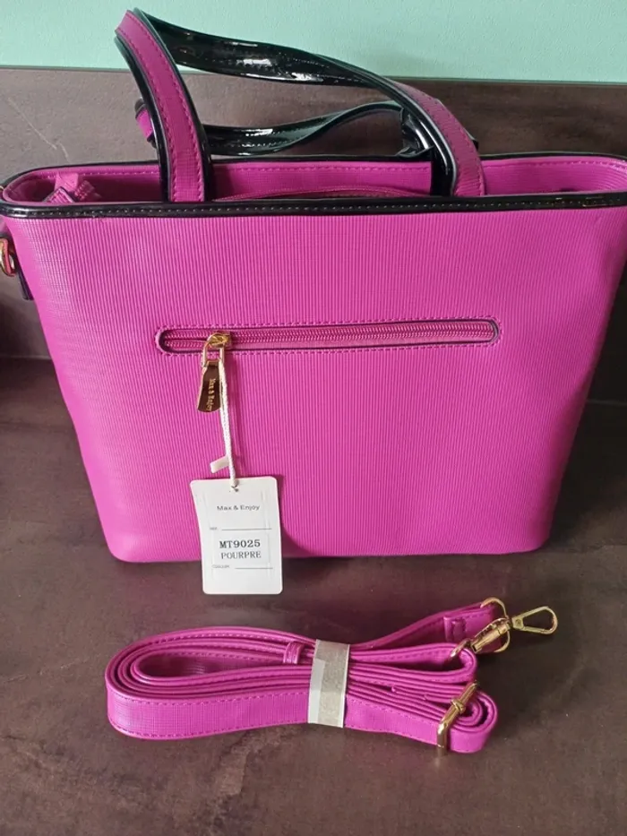 Sac à main fuchsia max & enjoy - photo numéro 2