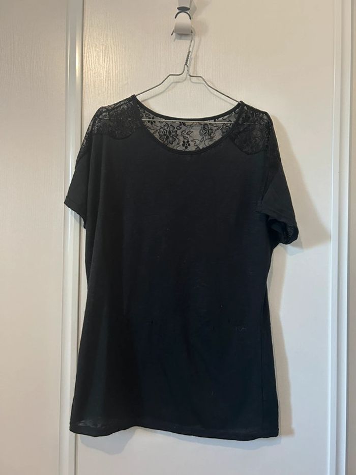 Tee-shirt dentelle lin Zara - photo numéro 5