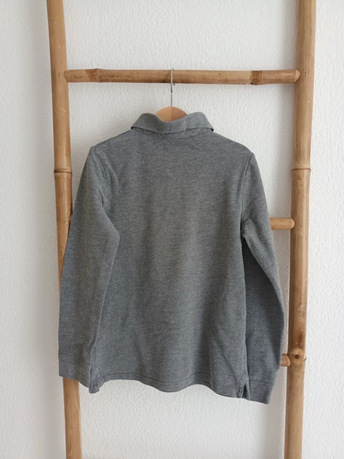 Polo gris manches longues 10 ans - photo numéro 4