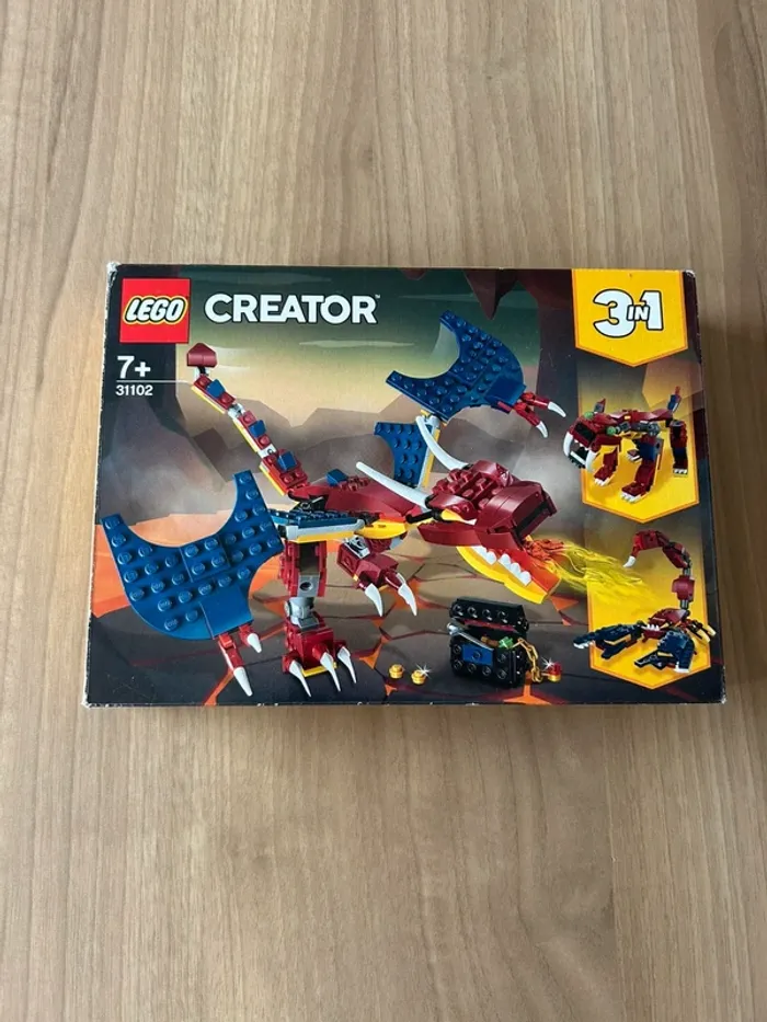 Lego creator 3en1 le dragon de feu 31102