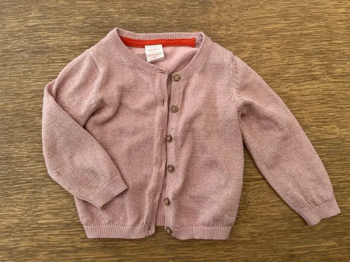 Gilet rose pailleté 80 fille