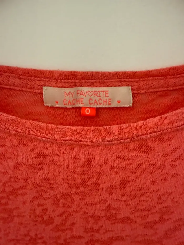 T-shirt cache cache taille 0 - photo numéro 3