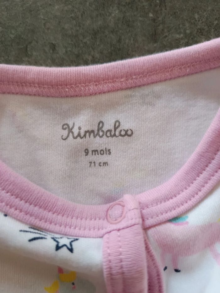 Pyjama léger licorne 9 mois - photo numéro 3