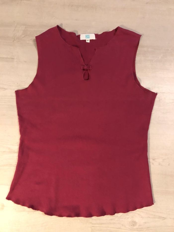 AN16:Débardeur vieux rose T 4 (42/44) NEUF - photo numéro 3