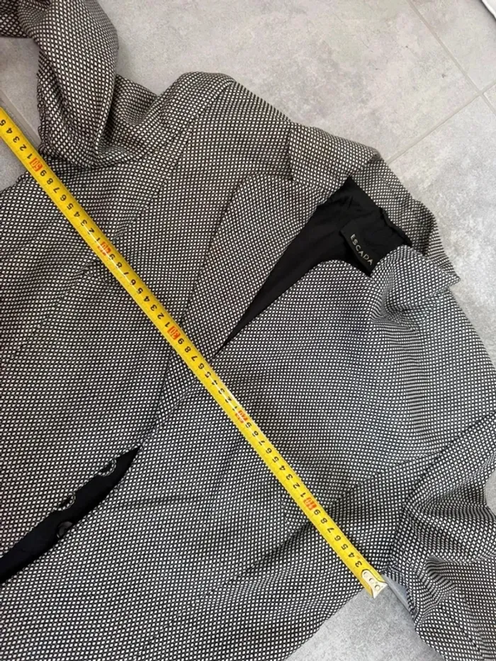 Blazer Escada femme gris taille 42 en laine et soie parfait état - photo numéro 12