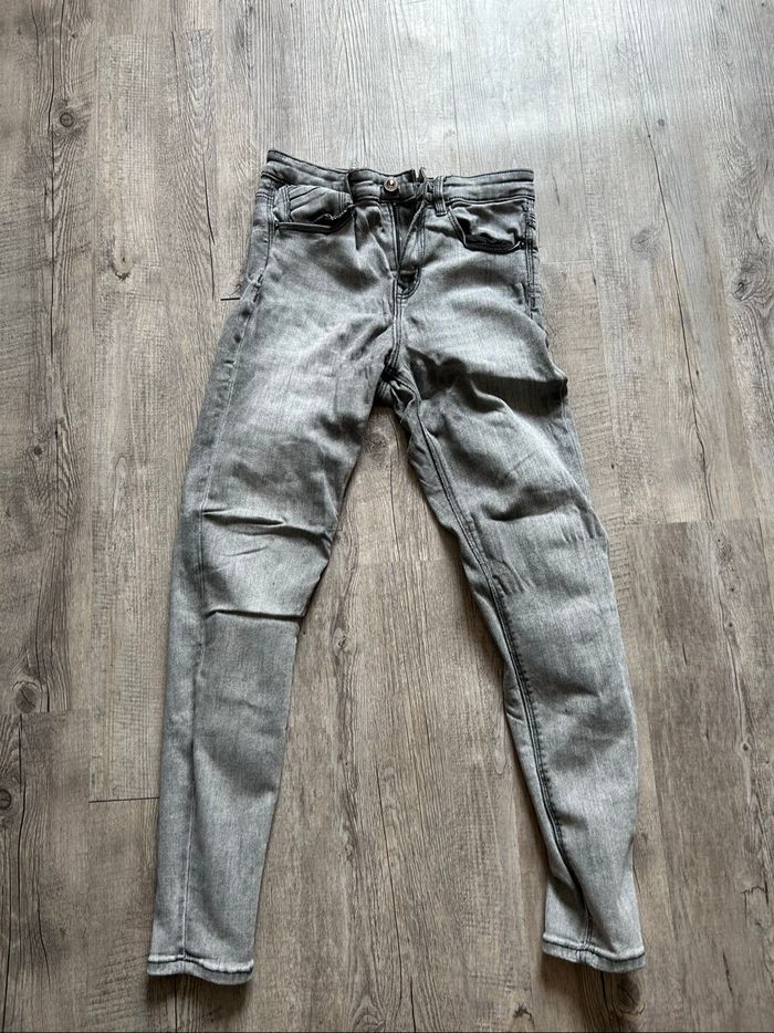 Jean Skinny gris clair