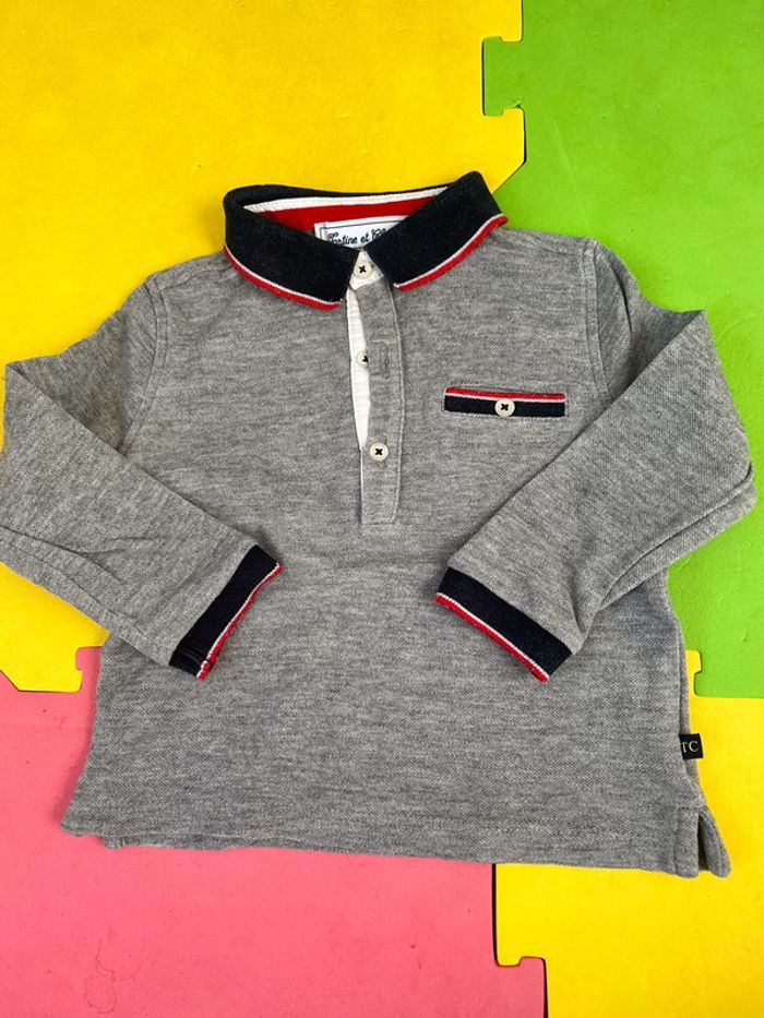 Tee shirt chemise jacadi tartine et chocolat 12 mois m - photo numéro 5