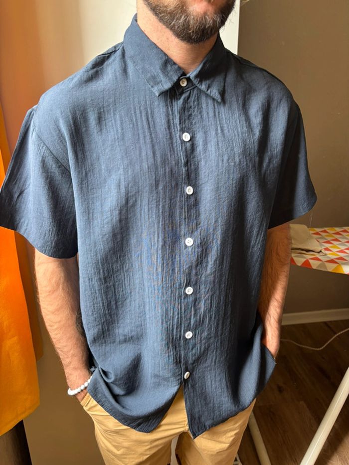 Chemise bleu marine fluide - photo numéro 2