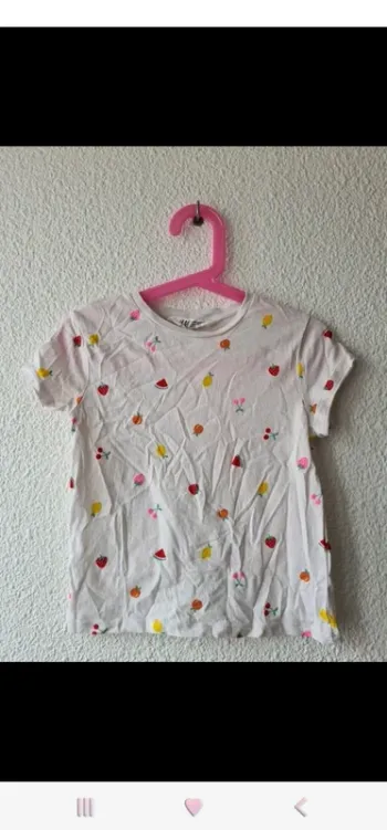 tee-shirt blanc avec fruits H&M