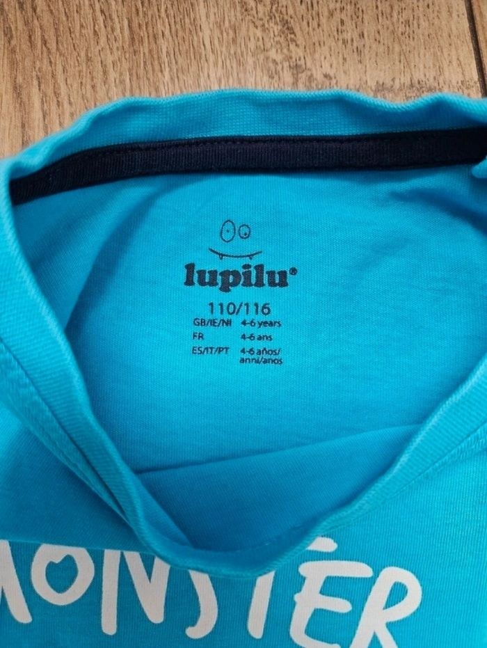 Pyjama 2 pièces en coton turquoise 5 ans Lupilu - photo numéro 7