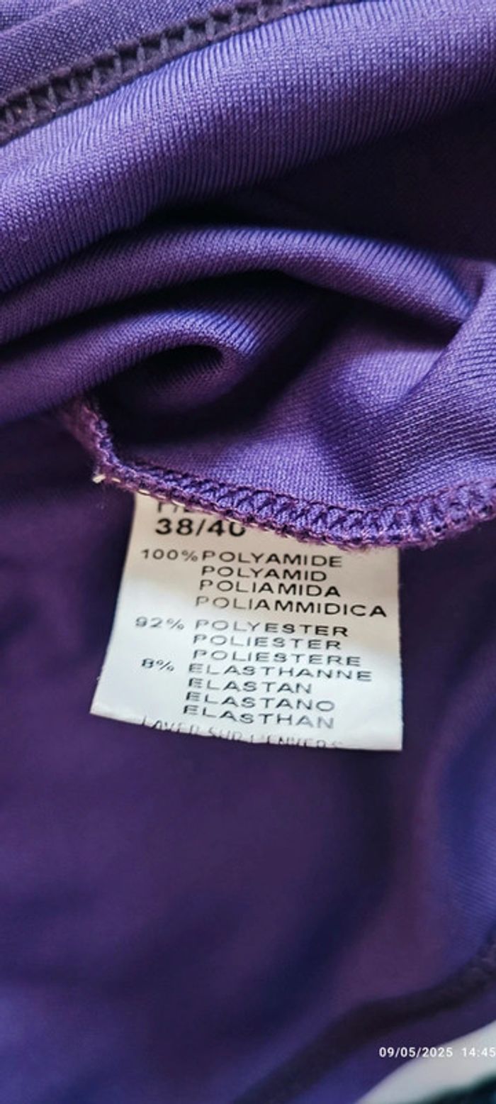 Haut manches longues brodé/ perlé violet T38 - photo numéro 4