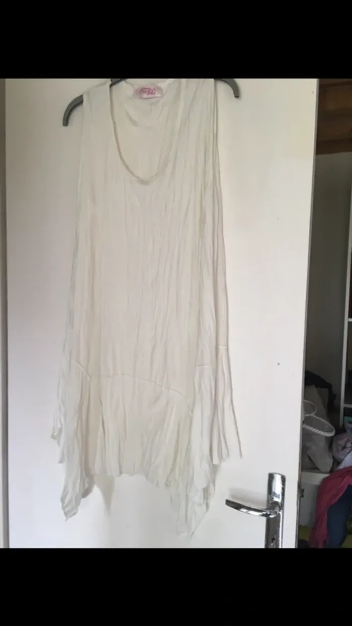 ensemble debardeur / tunique asymétrique et pantalon taille 52 comme neuf MEGAN - photo numéro 2